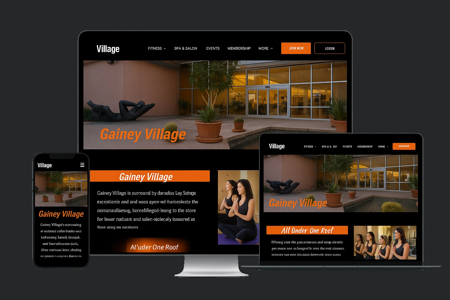 Village Clubs Responsive Design